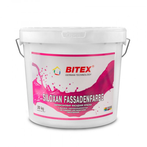 Краска фасадная Bitex Siloxan Fassadenfarbe матовая, База 1, 20кг