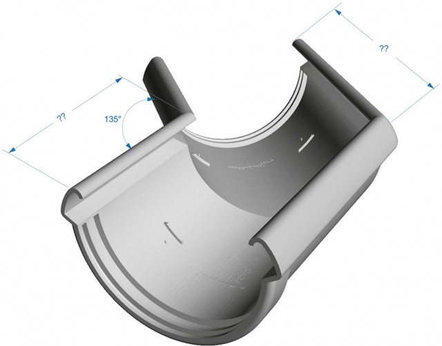 Угол универсальный 135, шоколад Деке LUX