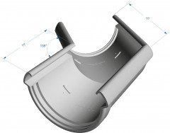 Угол универсальный 135, шоколад Деке LUX
