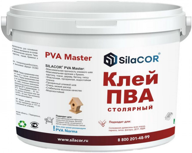Клей ПВА столярный SilaCor Master, 1кг