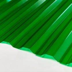Профилированный поликарбонат трапеция 2000х1050х0,8мм (зеленый прозрачный) Юг-Ойл-Пласт