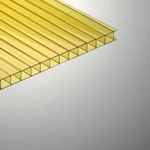 Сотовый поликарбонат 10мм Желтый 2,1х6м Соталюкс 1кг/м2