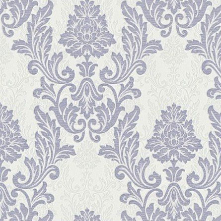 Обои виниловые на флизелине Беатрис-91, 1,06х10м Лиловый на белом