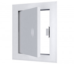 Люк-дверца ревизионный 260х360мм стальной, с ручкой и фланцем 200х300мм