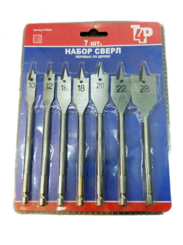 Набор сверл по дереву перовых 7 предметов, T4P 2708220
