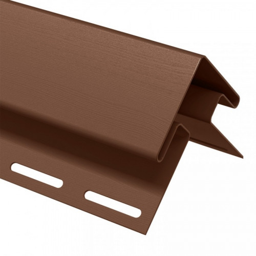 Наружный угол для винилового сайдинга 3000х50мм, каштан Технониколь