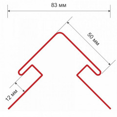 Наружный угол для винилового сайдинга 3000х50мм, каштан Технониколь