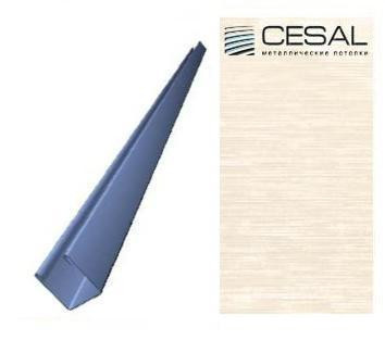 П-профиль В37 14*14*3000мм, Нежно-розовый Cesal (Альконпласт)