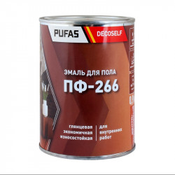 Эмаль ПФ-266 красно-коричневая Decoself Pufas, 0,9кг