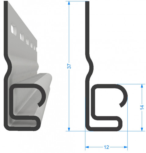 Профиль стартовый для сайдинга Bergart 3000мм Белый Деке LUX