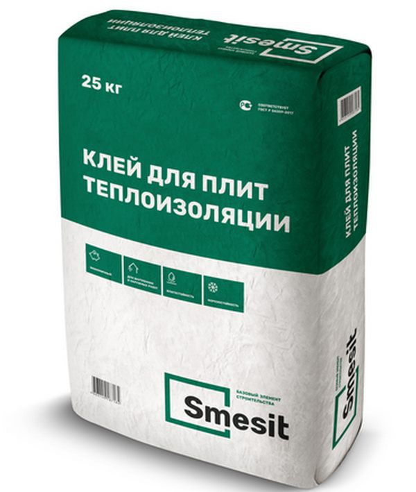 Клей для теплоизоляции, 25кг, Smesit купить в Екатеринбурге | Цена в Twowin