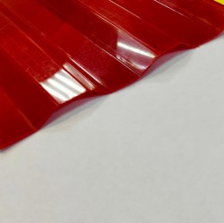 Профилированный поликарбонат трапеция 2000х1050х0,8мм (красный матовый) Юг-Ойл-Пласт