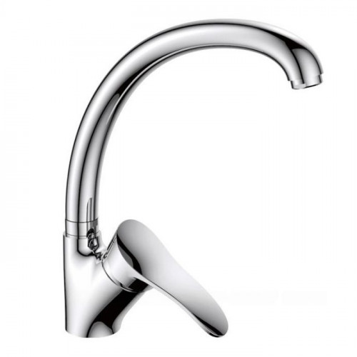 Смеситель для кухни одноручный средний излив шпилька латунь хром Haiba HB4101