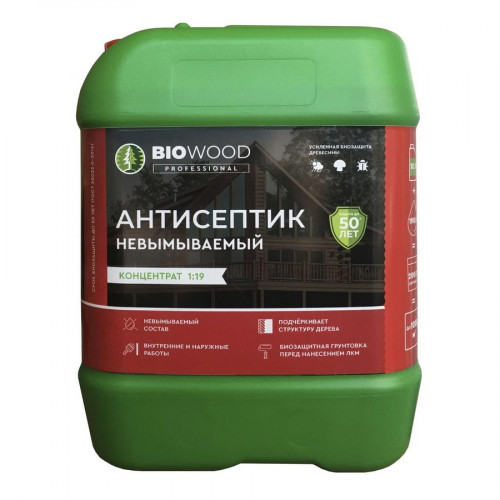 Антисептик невымываемый универсальный концентрат 1:19 Biowood 50л