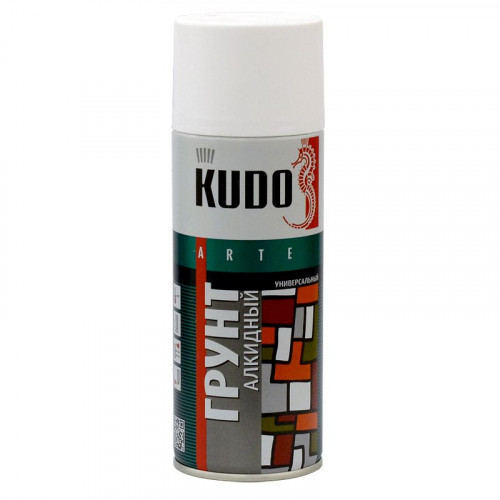 Грунт аэрозольный алкидный KU-2004 белый KUDO 520мл