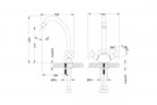 Смеситель для кухни поворотный излив, Flora LeMark LM0104C