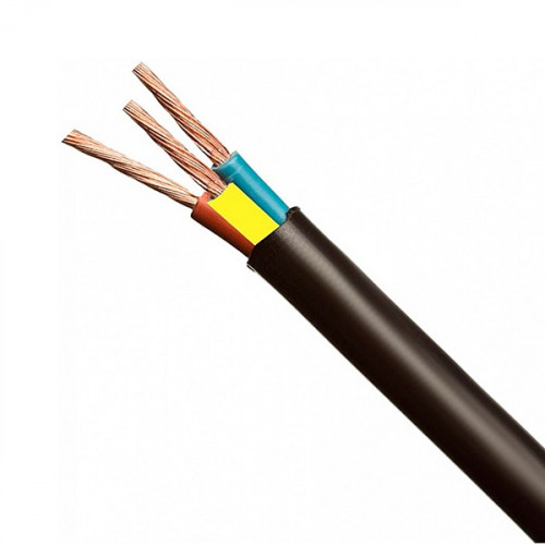 Провод ПВС 3х1,5, черный, 1м