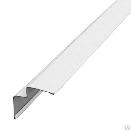 Уголок PLL 15х8х6х15мм Белый, стальной 3м, Албес А6/А8