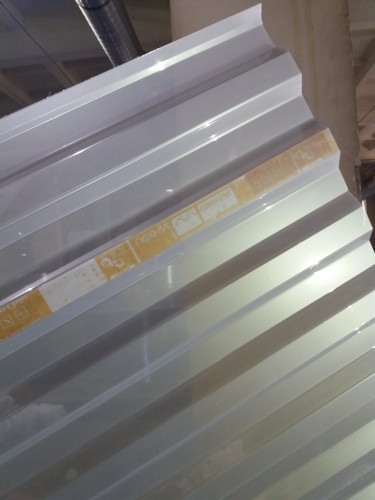 Поликарбонат трапеция 2000х1260х0,8мм (Солар серебристый) Greca 76 Suntuf