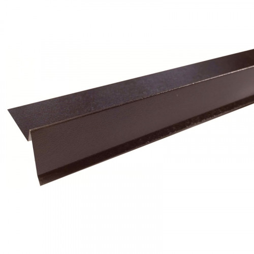 Планка торцевая 75х25х65х5мм 2м RAL 8014 коричневая, пластизол, Технониколь 569203