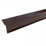 Планка торцевая 75х25х65х5мм 2м RAL 8014 коричневая, пластизол, Технониколь 569203