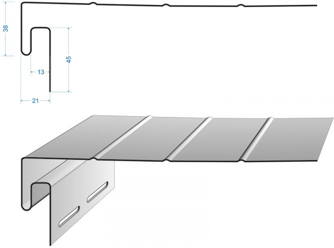 J-Фаска (ветровая доска) для винилового сайдинга 3050мм, шоколад Деке PREMIUM
