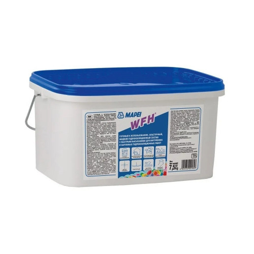 Гидроизоляция эластичная Mapei WFH, Серая 7,5 кг