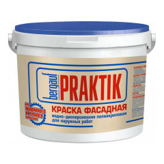 Краска ВД фасадная полиакриловая Bergauf Praktik, белая 25 кг