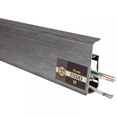 Плинтус Arbiton INDO 70, 17 Алюминий, 2500х70х26мм