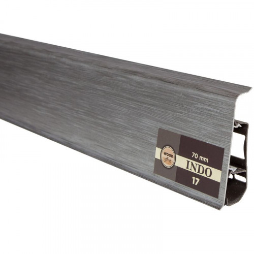 Плинтус Arbiton INDO 70, 17 Алюминий, 2500х70х26мм