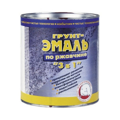Грунт-эмаль по ржавчине при минусовой температуре 3в1 желтая, 1л, Новбытхим