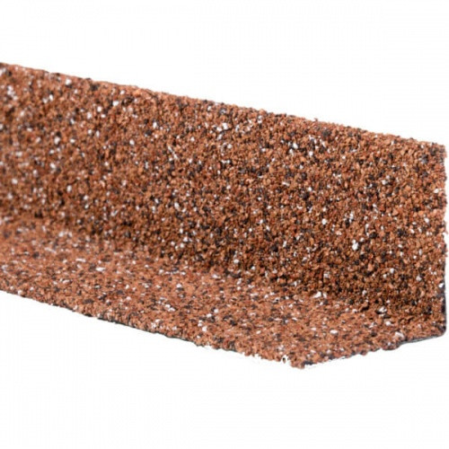 Фасадная плитка Hauberk уголок металлический внутренний красный 50х50х1250мм