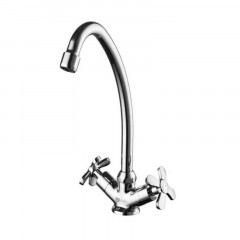 Смеситель для кухни поворотный высокий излив Partner LeMark LM6544C