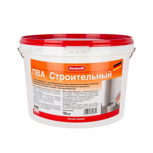 Добавка для строительных растворов пластификатор на основе ПВА Pufas Decoself, 10кг