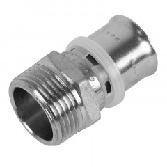 Муфта комбинированная пресс 40 х 1 дюйм наружная резьба Valtec VTm.201.N.004006