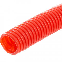 Труба гофрированная ПНД 25мм красная (бухта 50м)