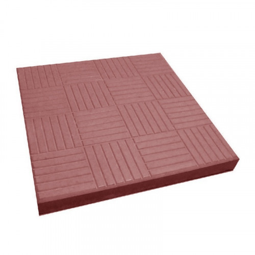 Плитка тротуарная 300x300x30 мм Паркет красная