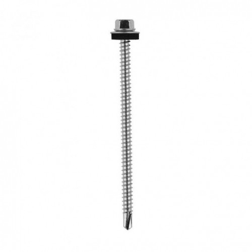 Саморез 6,3х130 кровельный сверло, цинк, 1 шт.