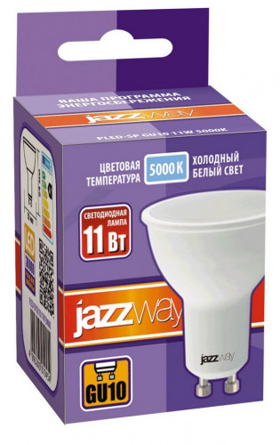 Лампа светодиодная PLED- SP GU10 11Вт 5000К-E JazzWay 5019515, 1шт