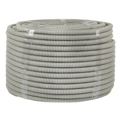 Труба гофрированная ПВХ 20мм с протяжкой серая электротехническая, 100м