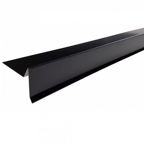 Планка торцевая 75х25х65х5мм 2м RAL 9005 черный, Технониколь 569081