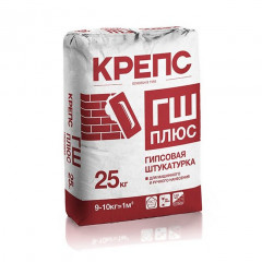 Штукатурка гипсовая Крепс ГШ Плюс, 25кг