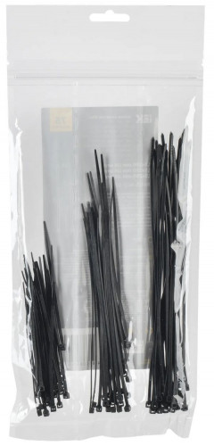 Хомут-стяжка черные 2,5*100/150/200 мм, 75шт, набор IEK