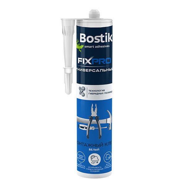 Клей монтажный универсальный гибридный Bostik FIXPRO белый 290мл
