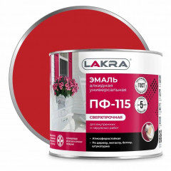 Эмаль ПФ-115 красная глянцевая 2,8кг Лакра