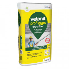 Штукатурка гипсовая Vetonit Profi Gyps усиленная, 25 кг