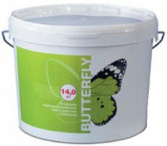 Краска для потолков Butterfly белоснежная, Derufa, 14кг