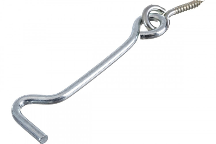 Крючок дверной прутковый ввертный оцинкованный, 100мм РемоКолор 70-0-234