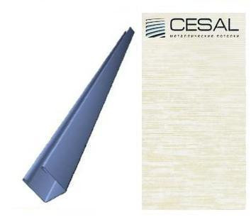 П-профиль В318 14*14*3000мм, Золотистый штрих Cesal (Альконпласт)