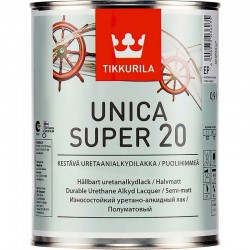Лак износостойкий Tikkurila Unica Super 20 полуматовый, 0,9л